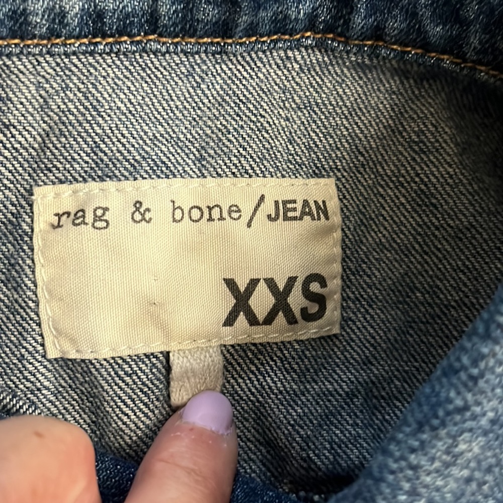 Rag & bone blue denim with crochet jean jacket - Picture 12 of 17